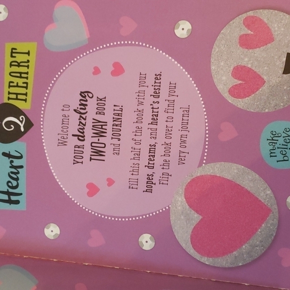 HEART 2 heart my dazzling two way book and journal. NWT - Picture 3 of 13